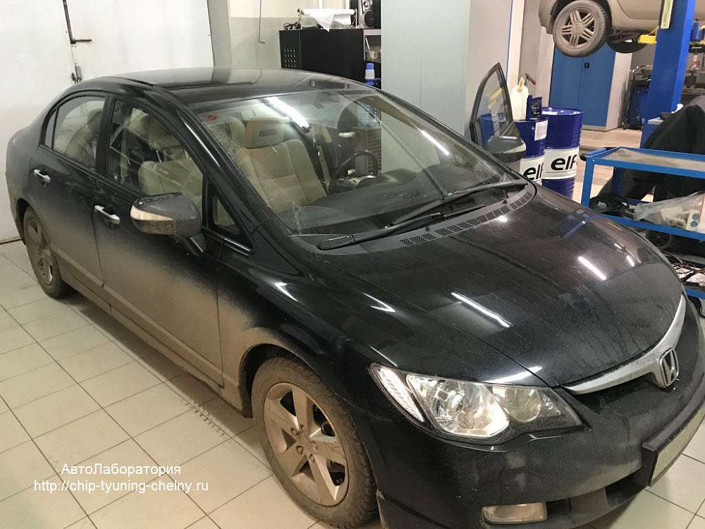 Чип-тюнинг Honda Civic 140HP 1.8L 2008 г.в. с отключением катализатора и клапана EGR